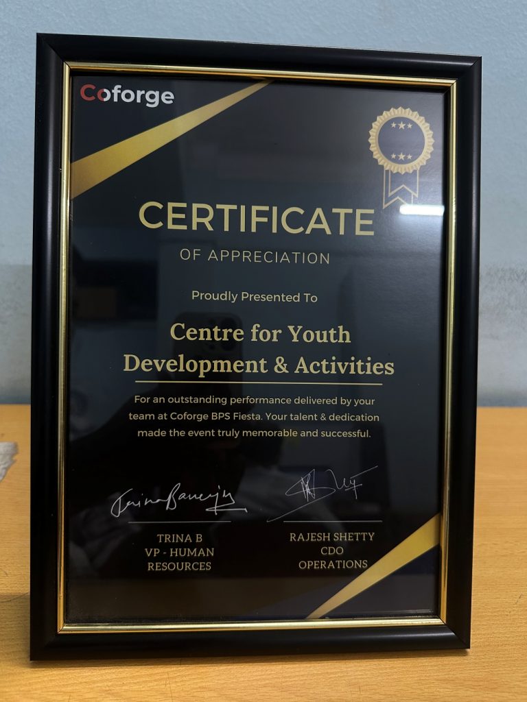 Certificate of Appreciation-COFORGE